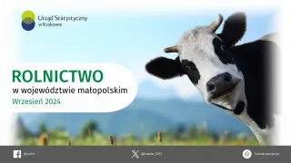 Powiększ obraz: Rolnictwo  w  województwie  małopolskim  –  infografika  danymi  z  rolnictwa  za  wrzesień  2024