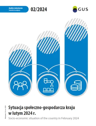 Powiększ obraz: Sytuacja  społeczno-gospodarcza  kraju  w  lutym  2024  r.  Okładka