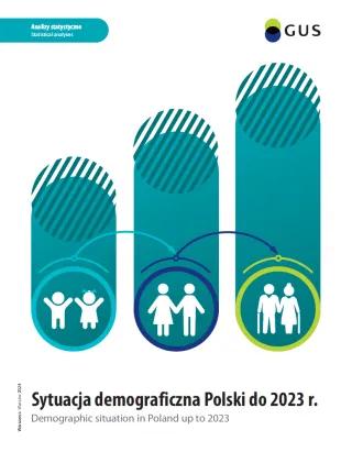 Powiększ obraz: Okładka  publikacji  Sytuacja  demograficzna  Polski  do  2023  roku