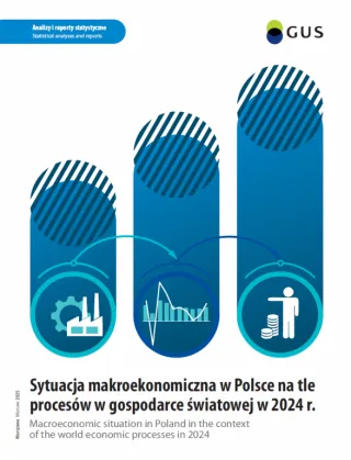 Powiększ obraz: Okładka publikacji  Sytuacja makroekonomiczna w Polsce na tle gospodarki swiatowej w 2024 r.