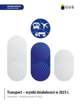 Powiększ obraz: Cover  of  the  publication  Transport  -  activity  results  in  2023