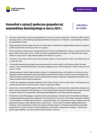 Powiększ obraz: Strona  tytułowa  komunikatu