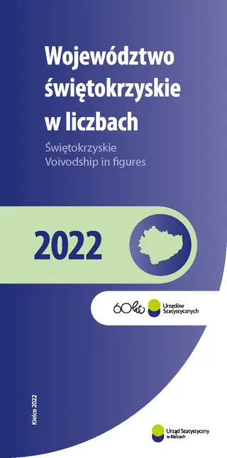 Powiększ obraz: okładka foldera Województwo świętokrzyskie w liczbach 2022