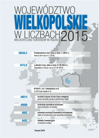 Powiększ obraz: Okładka folderu Województwo wielkopolskie w liczbach 2015 - wkładka