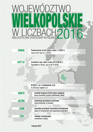 Powiększ obraz: Okładka folderu Województwo wielkopolskie w liczbach 2016 - wkładka