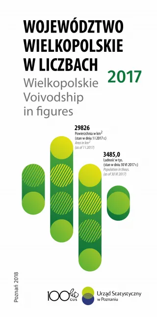 Powiększ obraz: Okładka folderu Województwo wielkopolskie w liczbach 2017 - wkładka