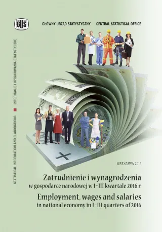 Powiększ obraz: Employment,  wages  and  salaries  in  national  economy  in  I-  III  quarters  of  2016