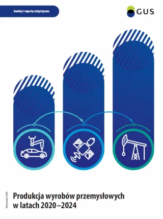 Powiększ obraz: okładka do publikacji "Produkcja wyrobów przemysłowych w latach 2020–2024"