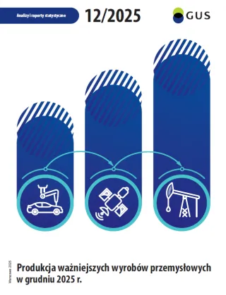 Powiększ obraz: Produkcja ważniejszych wyrobów przemysłowych w grudniu 2025 r. Okładka publikacji