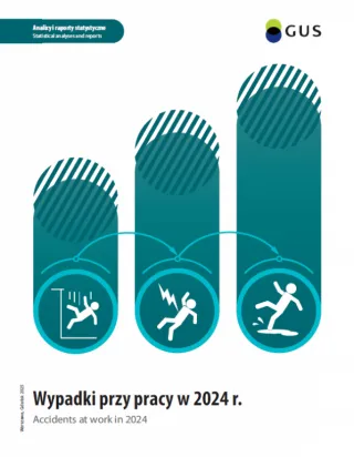 Powiększ obraz: Cover of the publication Accidents at work in 2024