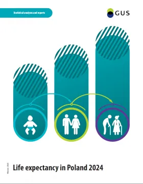 Powiększ obraz: Cover of the publication Life expectancy in Poland in 2024