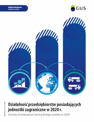 Powiększ obraz: okładka publikacji Działalność przedsiębiorstw posiadających jednostki zagraniczne w 2020 roku