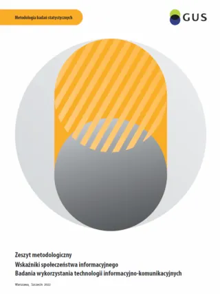Powiększ obraz: Cover of the publication entitled Methodological report. Information society indicators