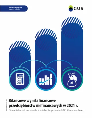 Powiększ obraz: okładka publikacji Bilansowe wyniki finansowe przedsiębiorstw niefinansowych w 2021 roku