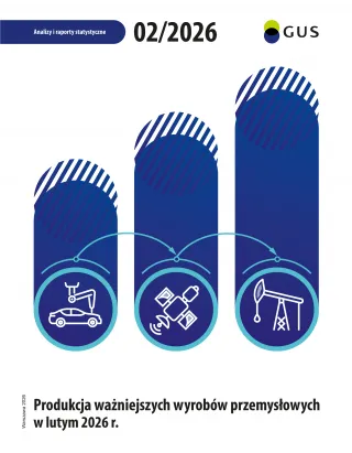 Powiększ obraz: Okładka publikacji Produkcja ważniejszych wyrobów przemysłowych w lutym 2026 r. 