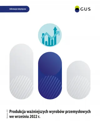 Powiększ obraz: Okładka publikacji Produkcja ważniejszych wyrobów przemysłowych we wrześniu 2022 roku