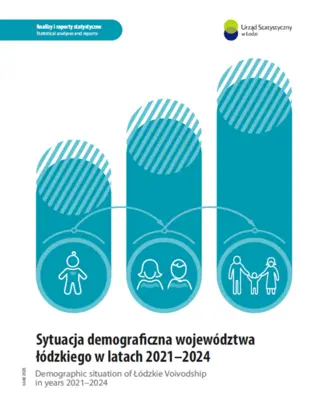 Powiększ obraz: Okładka do Sytuacja demograficzna województwa łódzkiego w latach 2021-2024