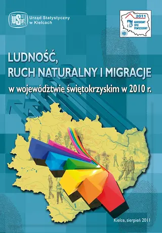 Powiększ obraz: Ludność, ruch naturalny i migracje w województwie świętokrzyskim w 2010 r. - okładka