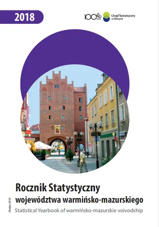 Powiększ obraz: Okładka publikacji pt. Rocznik Statystyczny Województwa Warmińsko-Mazurskiego 2018