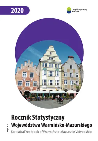 Powiększ obraz: Okładka publikacji pt. Rocznik Statystyczny Województwa Warmińsko-Mazurskiego 2020