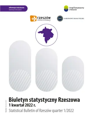 Powiększ obraz: Cover of the publication Statistical Bulletin of Rzeszów quarter 1 2022
