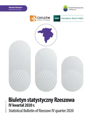 Powiększ obraz: Cover of the publication Statistical Bulletin of Rzeszów quarter 4 2020