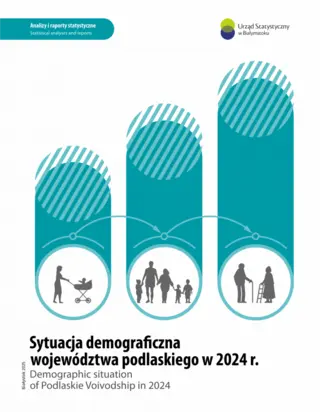 Powiększ obraz: Okładka publikacji Sytuacja demograficzna województwa podlaskiego w 2024 r.