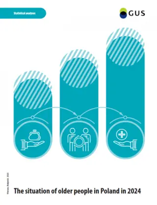 Powiększ obraz: Publication cover The situation of older people in Poland in 2024