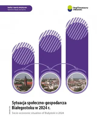 Powiększ obraz: Okładka publikacji Sytuacja społeczno-gospodarcza Białegostoku w 2024 r.
