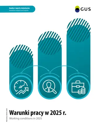 Powiększ obraz: Okładka publikacji Warunki pracy w 2025