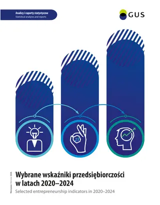 Powiększ obraz: Okładka publikacji Wybrane wskaźniki przedsiębiorczości w latach 2020-2024
