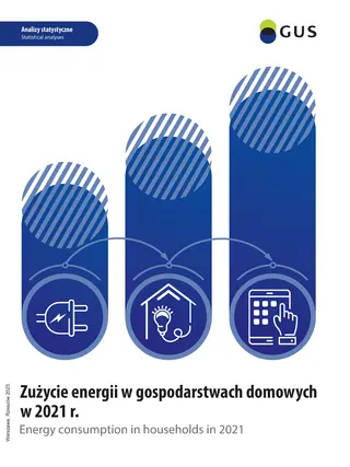 Powiększ obraz: Okładka publikacji Zużycie energii w gospodarstwach domowych w 2021 r. 