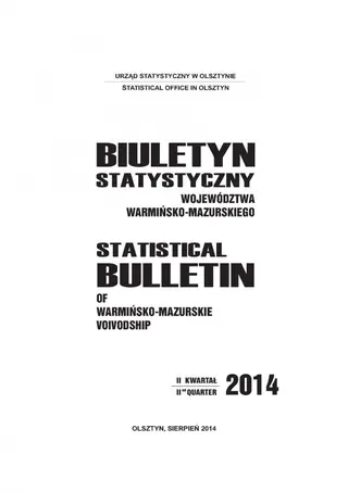 Powiększ obraz: Okładka publikacji Biuletyn Statystyczny Województwa Warmińsko-Mazurskiego – II kwartał 2014 r.
