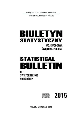 Powiększ obraz: Biuletyn statystyczny województwa świętokrzyskiego - III kwartał 2015 r.