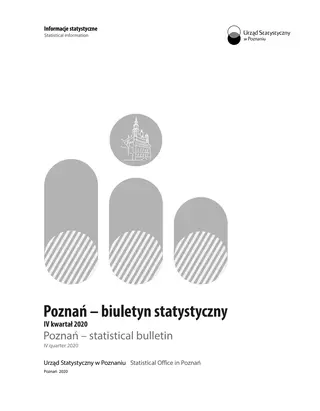 Powiększ obraz: Cover of Statistical bulletin of Poznan – quarter 4/2020