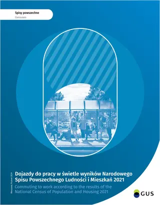 Powiększ obraz: Okładka publikacji Dojazdy do pracy w świetle wyników NSP 2021