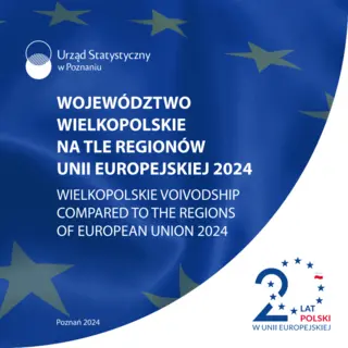 Powiększ obraz: Okładka folderu Województwo wielkopolskie na tle regionów Unii Europejskiej 2024