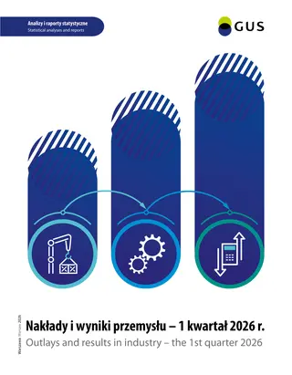Powiększ obraz: Cover of the publicatin  Outlays and results in industry in 1st quarter 2026