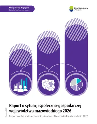 Powiększ obraz: Okładka Raportu o sytuacji społeczno-gospodarczej województwa mazowieckiego 2026