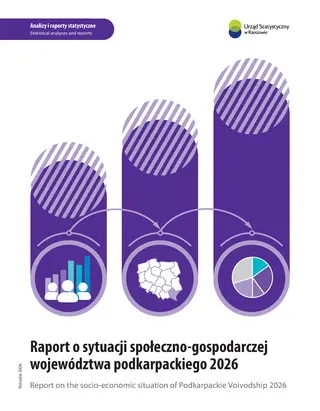 Powiększ obraz: Okładka publikacji Raport o sytuacji społeczno-gospodarczej województwa podkarpackiego 2026
