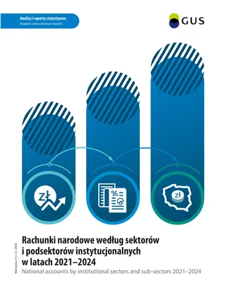 Powiększ obraz: Okładka publikacji Rachunki narodowe według sektorów i podsektorów instytucjonalnych w latach 2021–2024