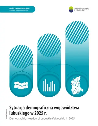 Powiększ obraz: Okładka publikacji: Sytuacja demograficzna województwa lubuskiego w 2025 r.
