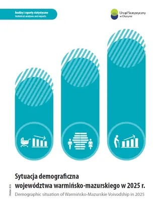 Powiększ obraz: Cover of the publication Demographic situation of Warmińsko-Mazurskie Voivodship in 2025