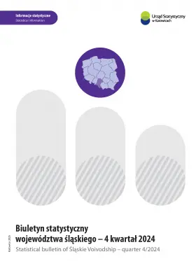 Powiększ obraz: Cover of the publication entitled Statistical bulletin of Śląskie Voivodship 2024 - quarter 4/2024