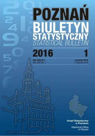 Powiększ obraz: Cover of Statistical Bulletin of Poznan – quarter 1/2016