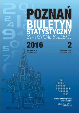 Powiększ obraz: Cover of Statistical Bulletin of Poznan – quarter 2/2016