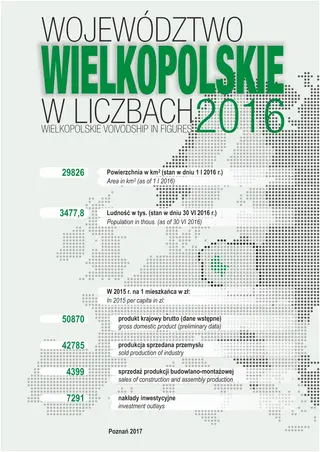 Powiększ obraz: Cover of Wielkopolskie voivodship in figures 2016