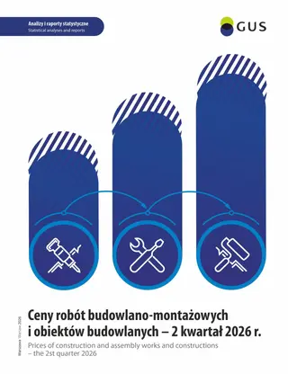Powiększ obraz: Book cover Prices of construction and assembly works and constructions - the 2st quarter 2026 