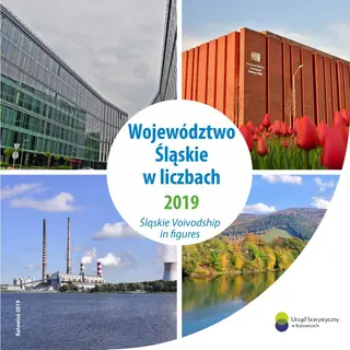 Powiększ obraz: Cover of the publication entitled Śląskie Voivodship in numbers 2019