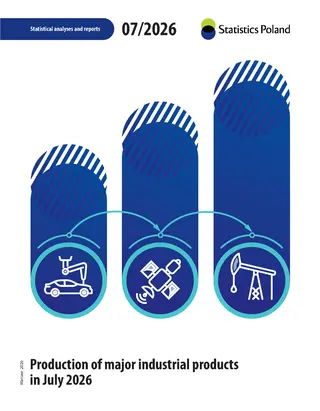 Powiększ obraz: Book cover of Production of major industrial products in July 2026. 